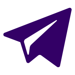 Purple Telegram logo for GOON website